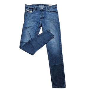 Diesel Tepphar Jeans Men 32x32 Blue Slim Carrot Fit Stretch Dark Wash